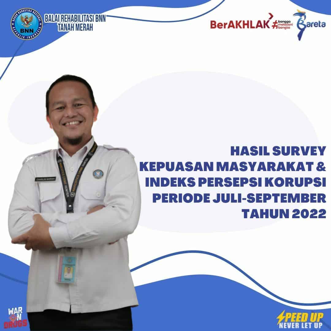 HASIL SURVEY KEPUASAN MASYARAKAT & INDEKS PERSEPSI KORUPSI TRIWULAN III TAHUN 2022 HASIL SURVEY KEPUASAN MASYARAKAT & INDEKS PERSEPSI KORUPSI TRIWULAN III