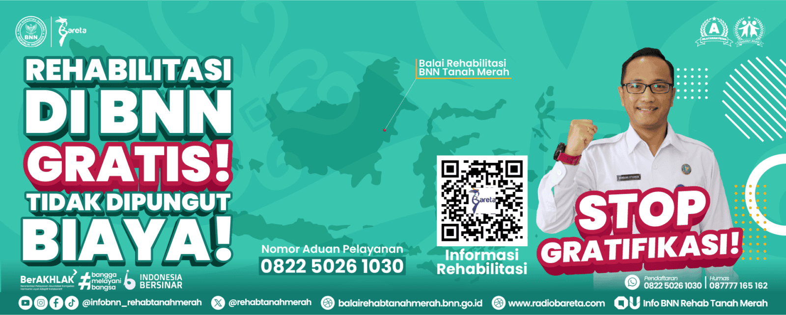 Rehabilitasi di BNN Gratis Tidak Dipungut Biaya