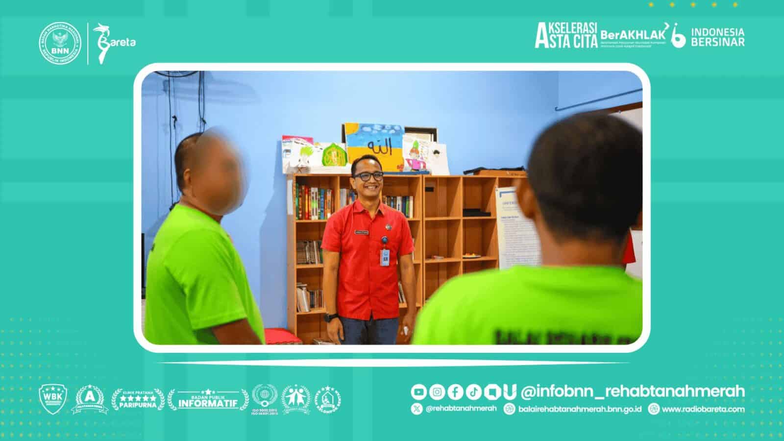 DIDAMPINGI KEPALA SUB BAGIAN TATA USAHA, KEPALA BARETA TINJAU FASILITAS LAYANAN REHABILITASI DIDAMPINGI KEPALA SUB BAGIAN TATA USAHA, KEPALA BARETA TINJAU FASILITAS LAYANAN REHABILITASI