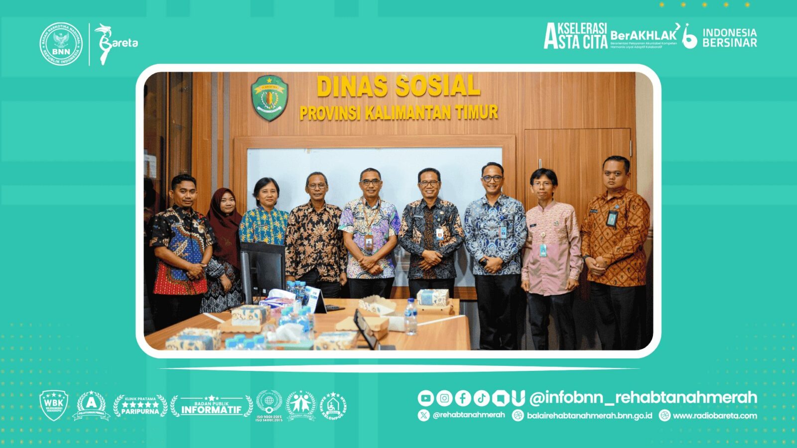 GALI POTENSI KERJASAMA, KEPALA BARETA KUNJUNGI KANTOR DINAS SOSIAL PROVINSI KALIMANTAN TIMUR GALI POTENSI KERJASAMA, KEPALA BARETA KUNJUNGI KANTOR DINAS SOSIAL PROVINSI KALIMANTAN TIMUR