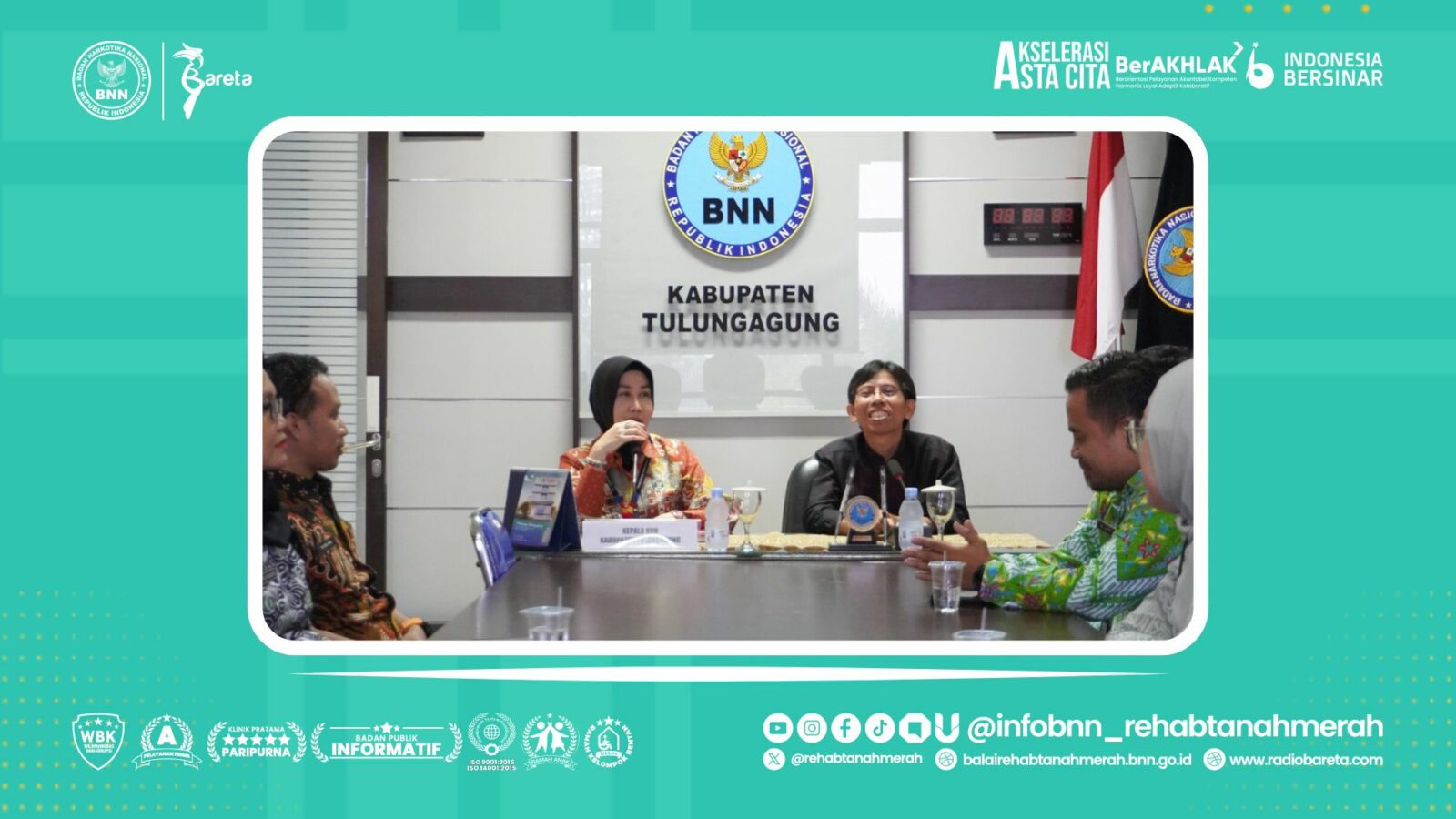BARETA LAKUKAN PENDAMPINGAN PEMBANGUNAN ZONA INTEGRITAS DI BNN KABUPATEN TULUNGAGUNG BARETA LAKUKAN PENDAMPINGAN PEMBANGUNAN ZONA INTEGRITAS DI BNN KABUPATEN TULUNGAGUNG