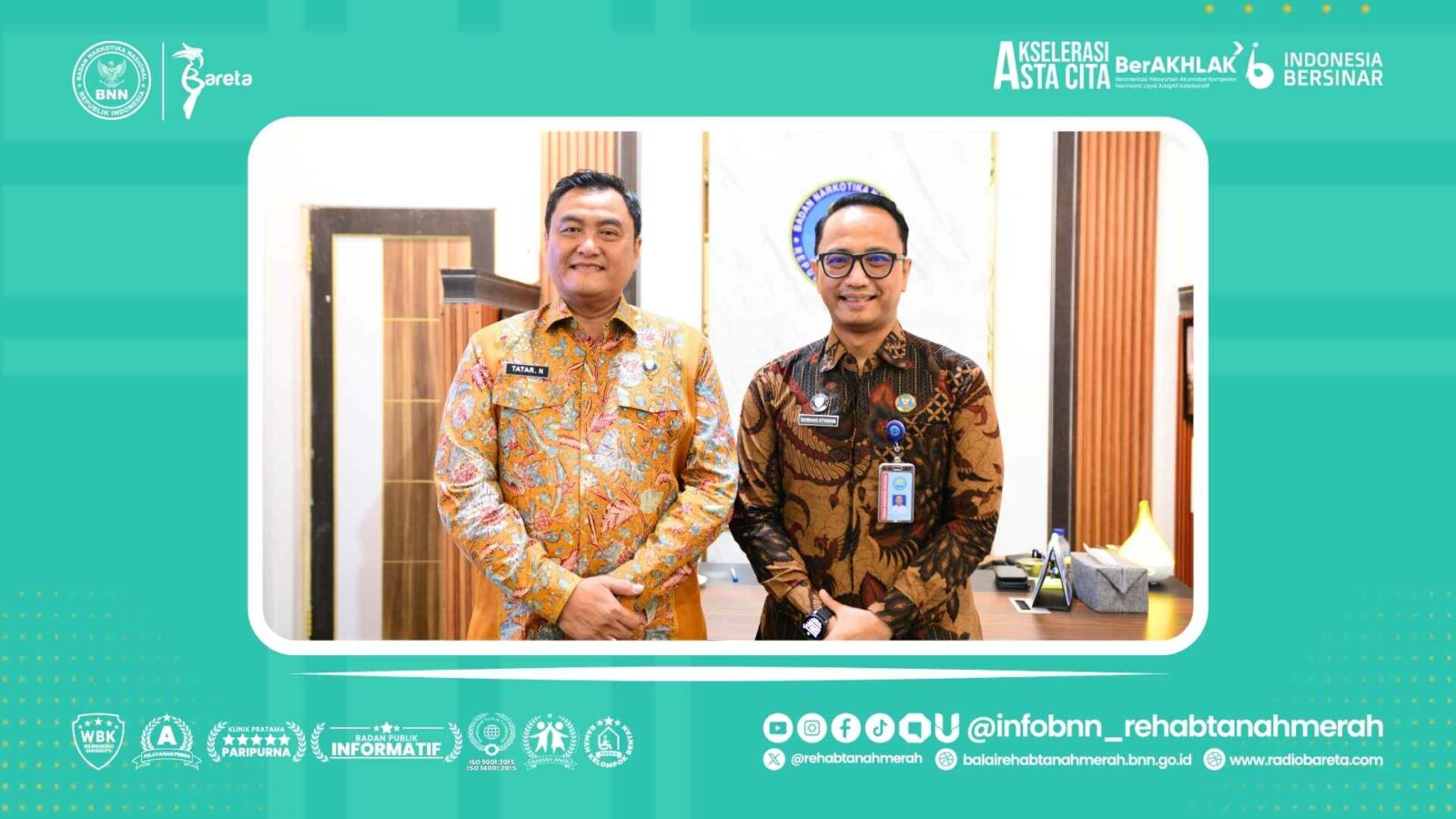 Perkuat Sinergitas Kelembagaan, Kepala Bareta Anjangsana ke BNN Provinsi Kalimantan Utara Perkuat Sinergitas Kelembagaan, Kepala Bareta Anjangsana ke BNN Provinsi Kalimantan Utara